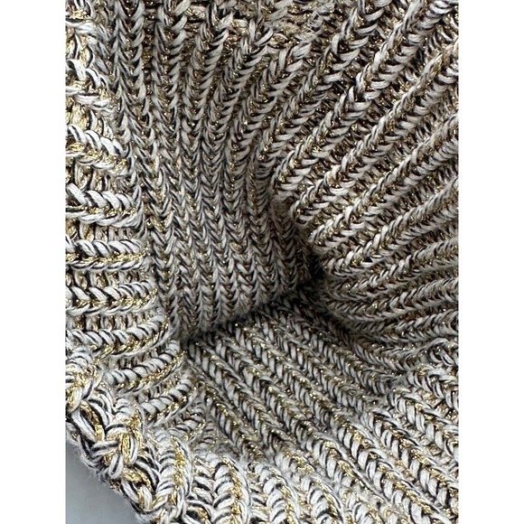 Love Your Melon Hat Womens One Size Metallic Gold Spell Out Logo Knit Beanie Cap - Picture 4 of 6